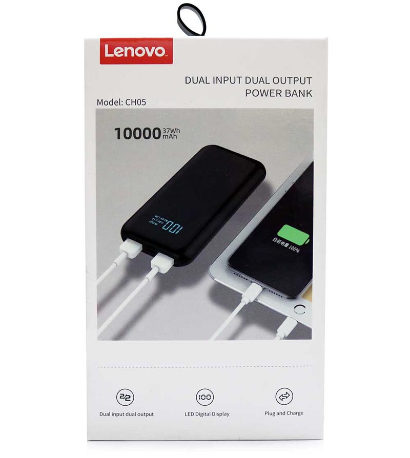 Lenovo-CH05-10000mAh-Digital-LED-Display-Power-Bank-packaging