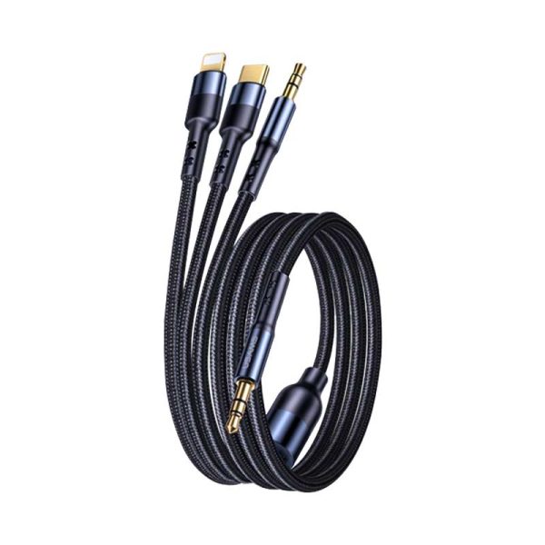 USAMS-3-IN-1-Audio-Cable-US-SJ556-3.5mm-to-3.5mm,-Type-C-&-Lightning