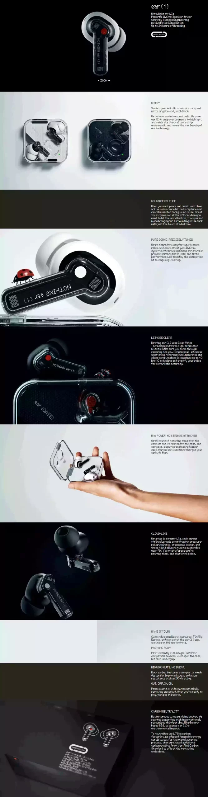 Nothing Ear 1 True Wireless Earbuds