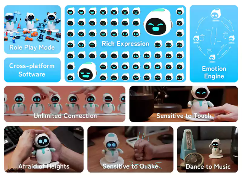Eilik Intelligent Desktop Companion Bot AI Robot 04