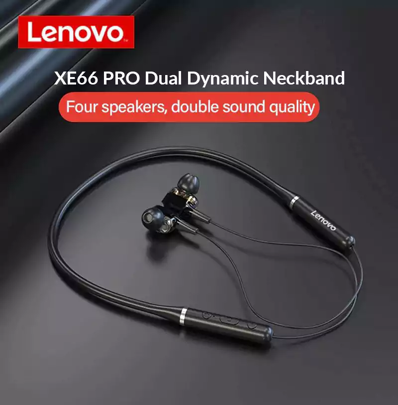 Lenovo XE66 Pro Dual Dynamic Neckband Wireless Earphones 1
