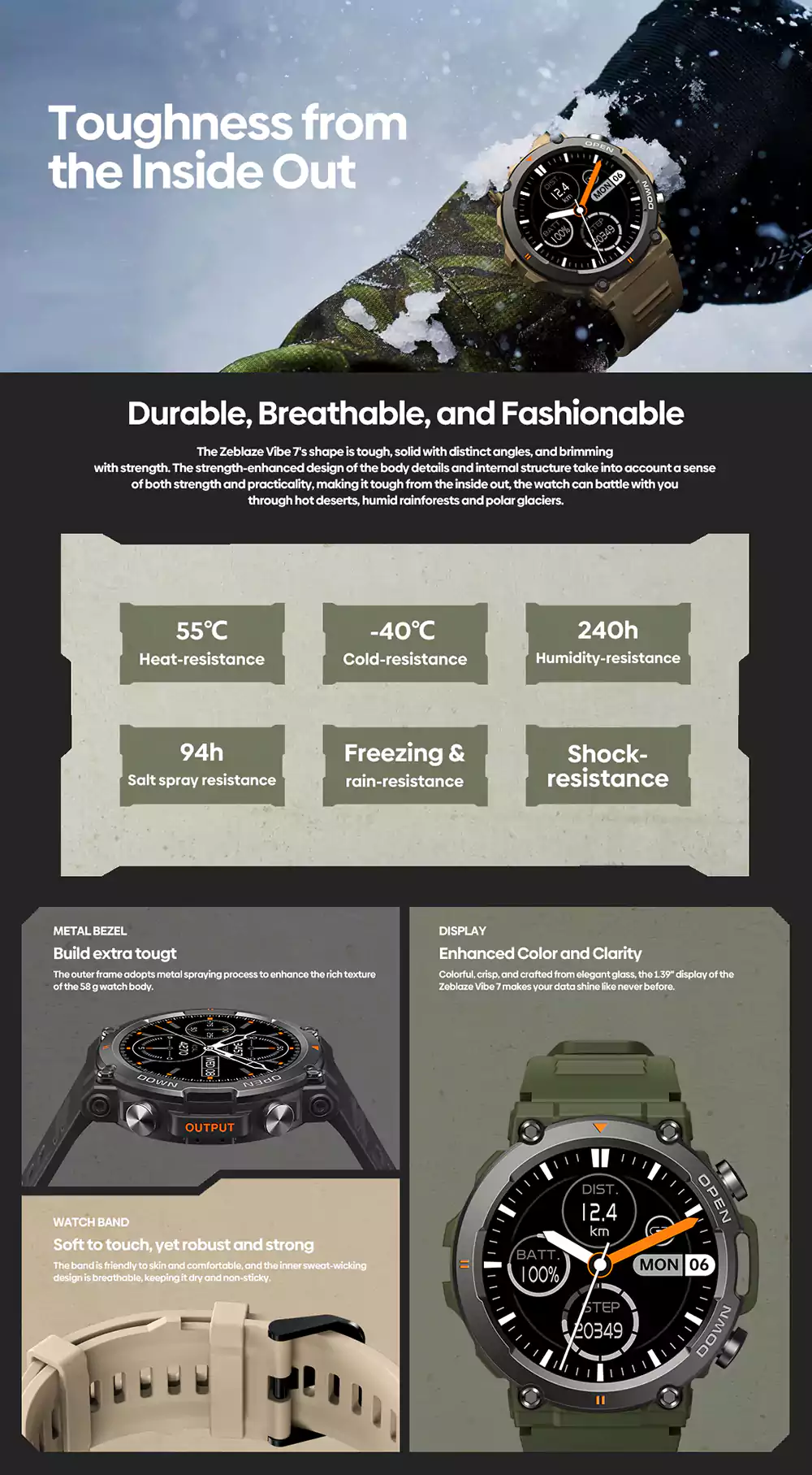 Zeblaze Vibe 7 Rugged Smartwatch 2