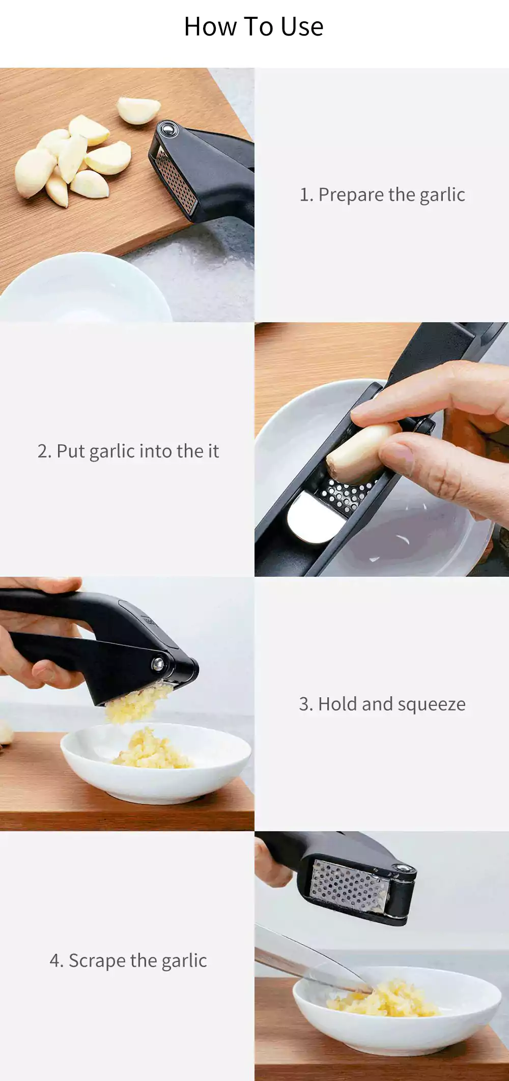 houhou Kitchen Garlic Presser Kitchen Tool 3