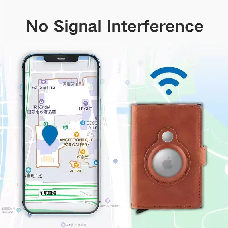 COTEetCI COTECi A Tag Wallet For Airtag Leather RFID PU Card Holder 2