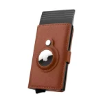 COTEetCI COTECi A Tag Wallet For Airtag Leather RFID PU Card Holder brown