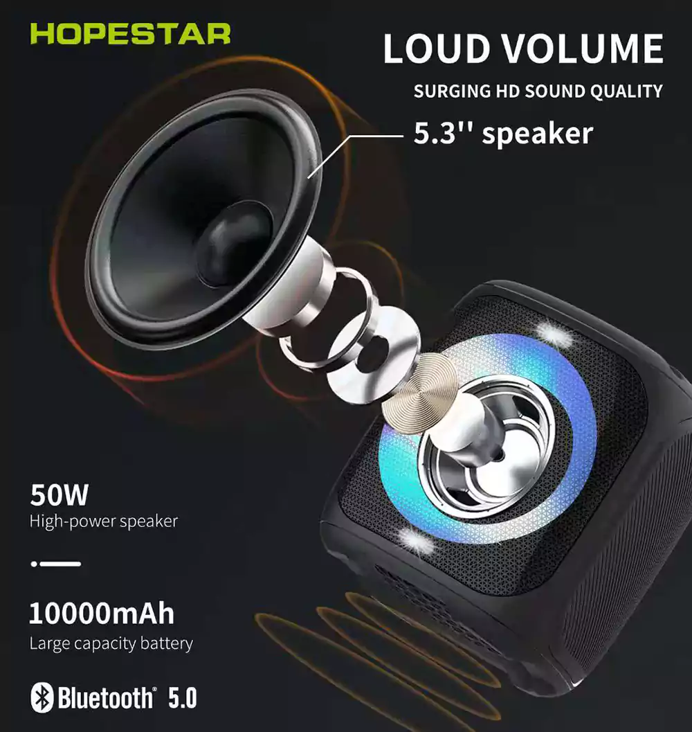 Hopestar Party 100 Bluetooth 50W Speaker 3