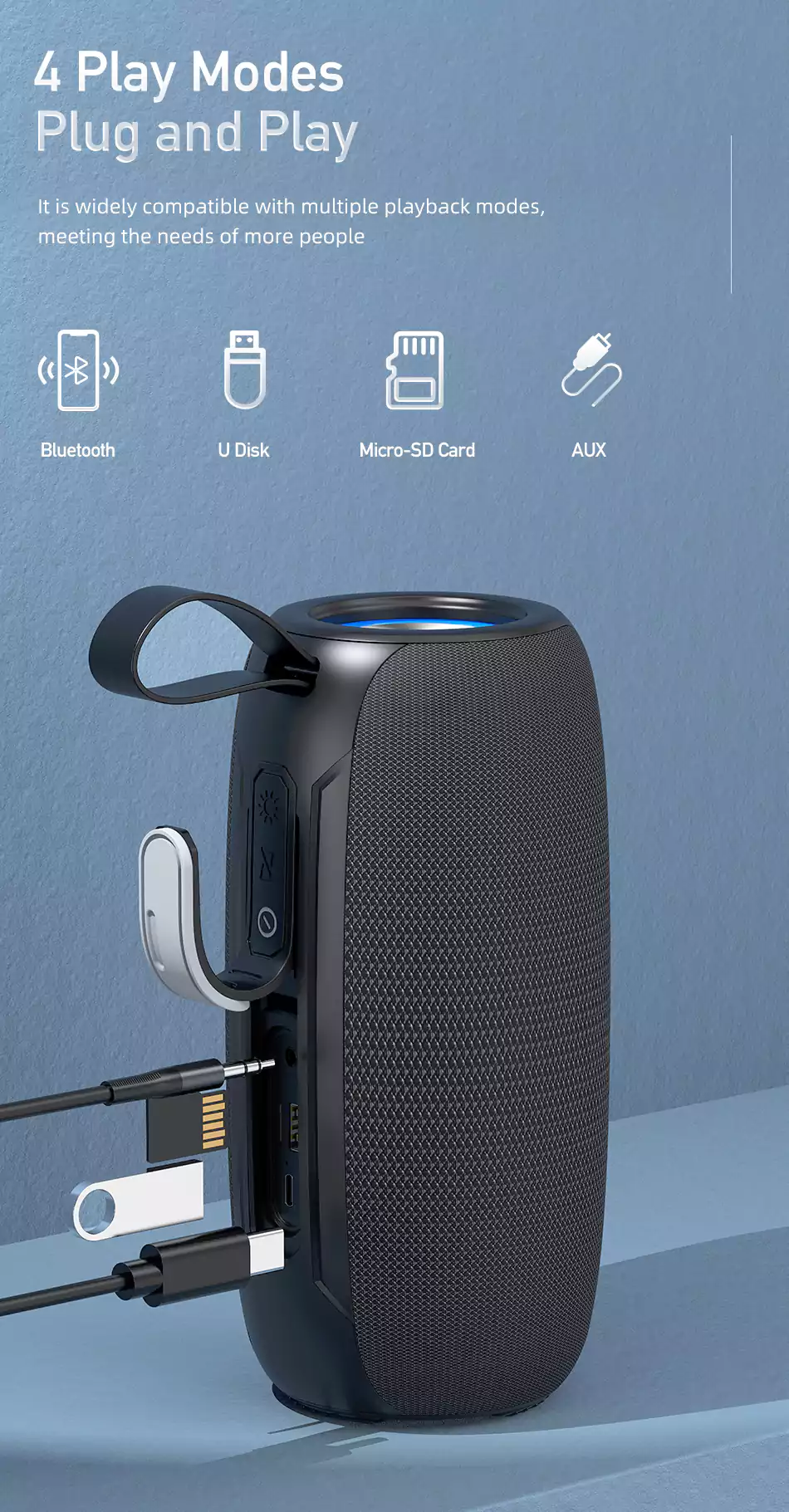 Awei Y370 Portable Bluetooth Wireless Speaker 5