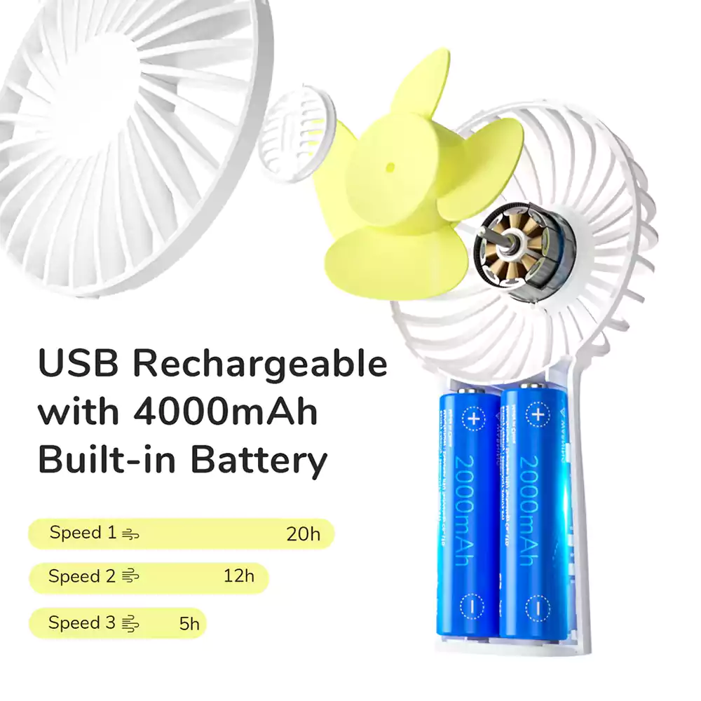 JISULIFE F2B Handheld Portable Mini Hand Fan 3