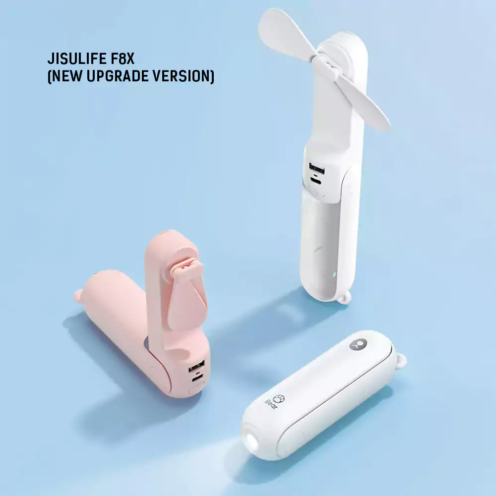 Jisulife F8X Bear Handheld Foldable Mini Fan New Upgrade Version 2