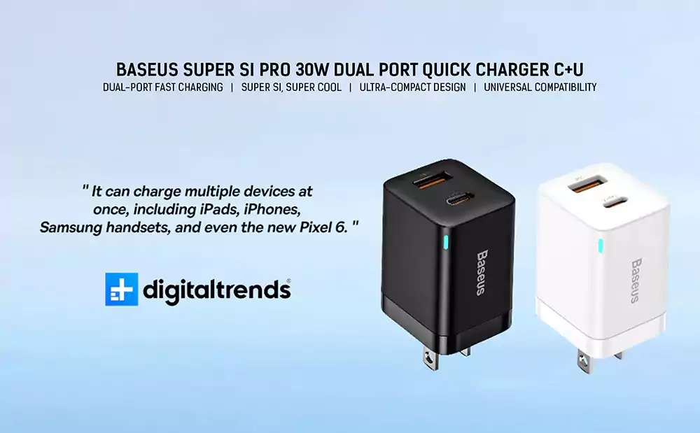 Baseus Super Si Pro 30W Dual Port Quick Charger 1