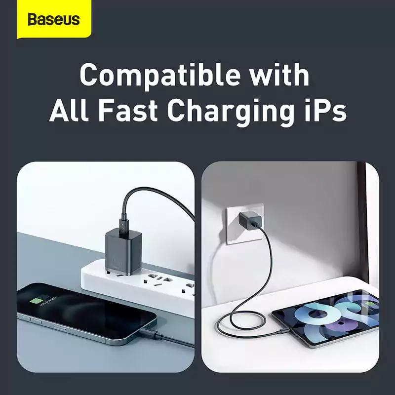 Baseus Super Si Quick Charger 1C 20W with Type-C to Lightning Cable 4