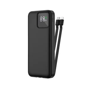 WiWU LED Display 22.5W 20000mAh Power Bank with Built-in Cable
