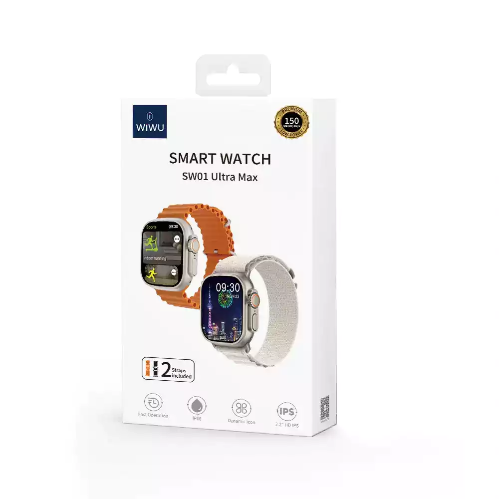 WiWU SW01 Ultra Max Dual Strap Smartwatch