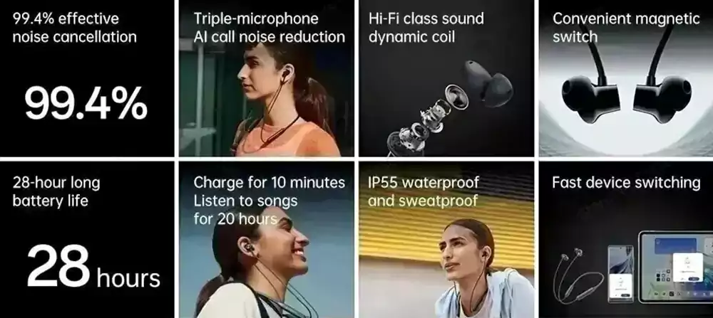 Oppo Enco M33 Active Noise Cancelling Wireless Earphones 4