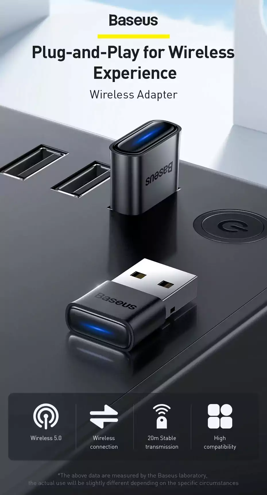 Baseus BA04 Bluetooth 5.0 Wireless USB Adapter 2