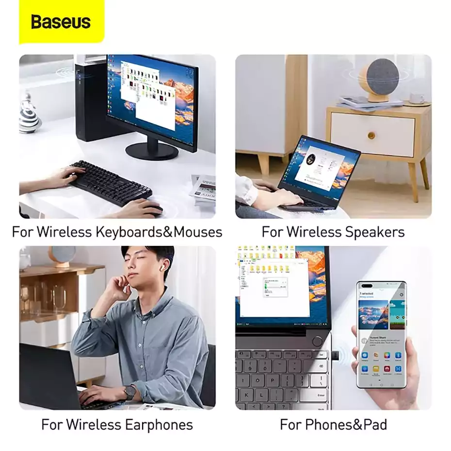 Baseus BA04 Bluetooth 5.0 Wireless USB Adapter 3