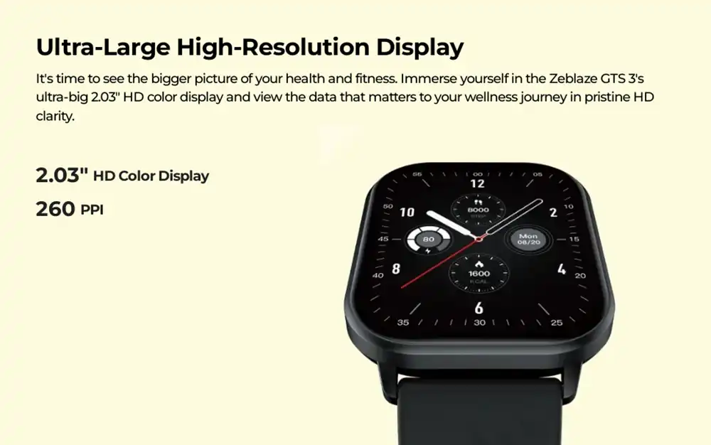 Zeblaze GTS 3 Bluetooth Call Smartwatch 3