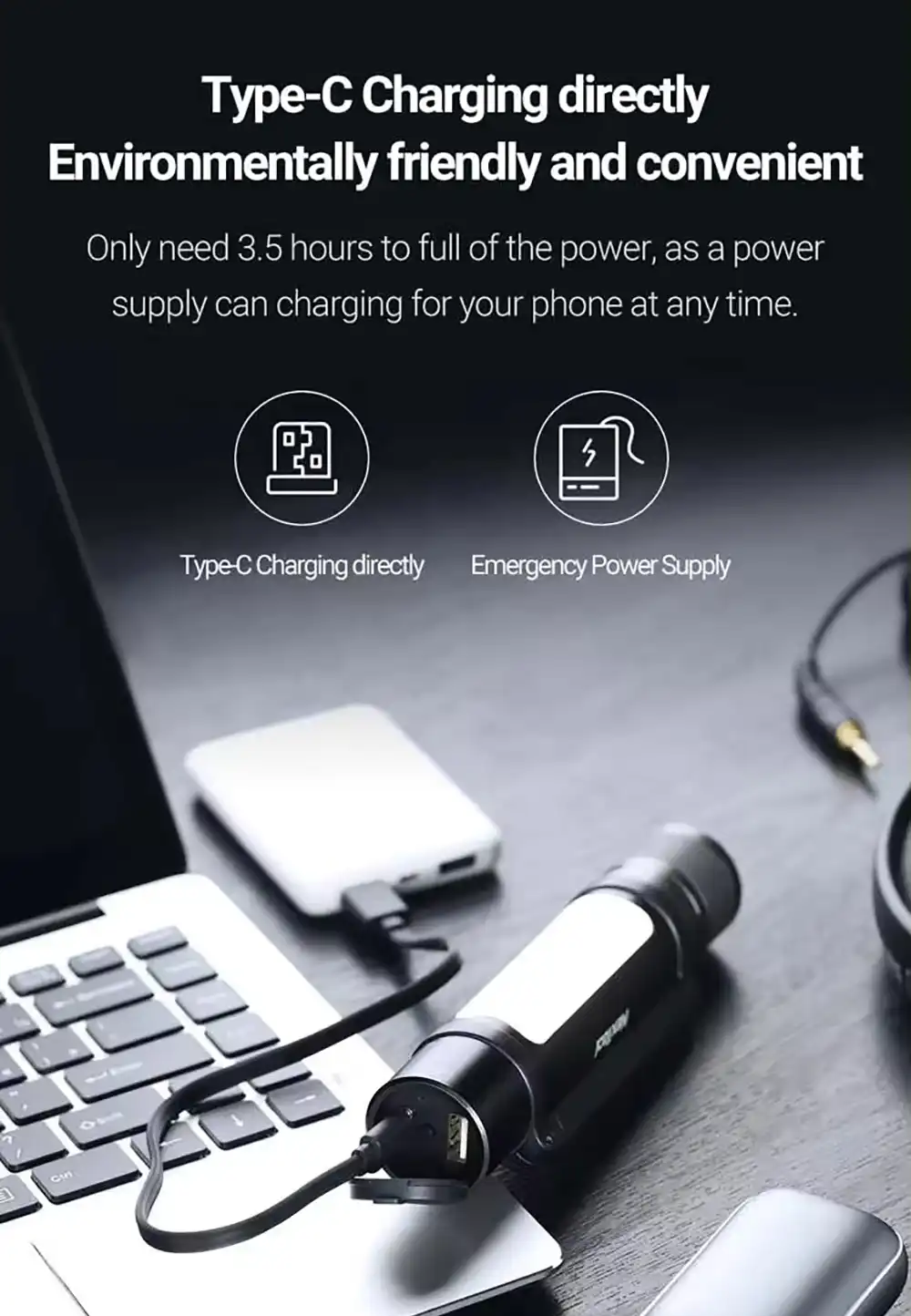 NexTool Outdoor 6-in-1 Rechargeable Thunder Flashlight 6