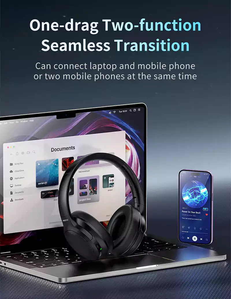 Recci REP-W59 BARON Series Wireless Headphones 4