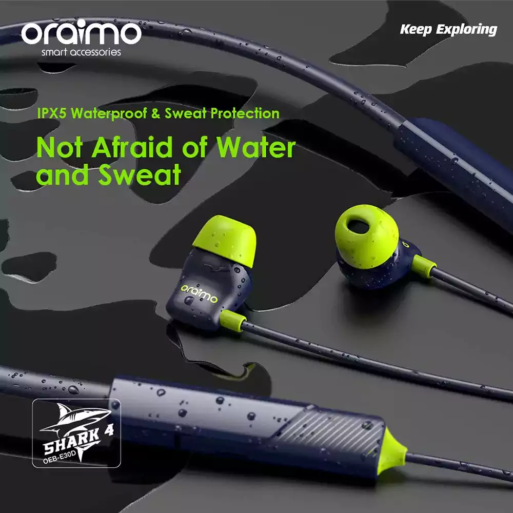Oraimo Shark 4 Wireless Neckband Headphones 6