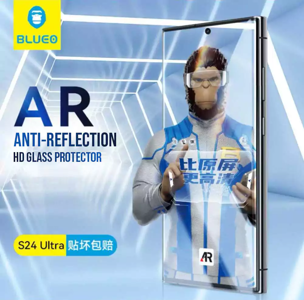Blueo Samsung Galaxy S24 Ultra Anti-Reflective Clear HD Glass Protector 2