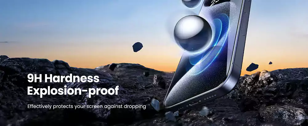 Ugreen Tempered Glass Screen Protector iPhone 15 Pro - 15 Pro Max with Installation Tools - 2