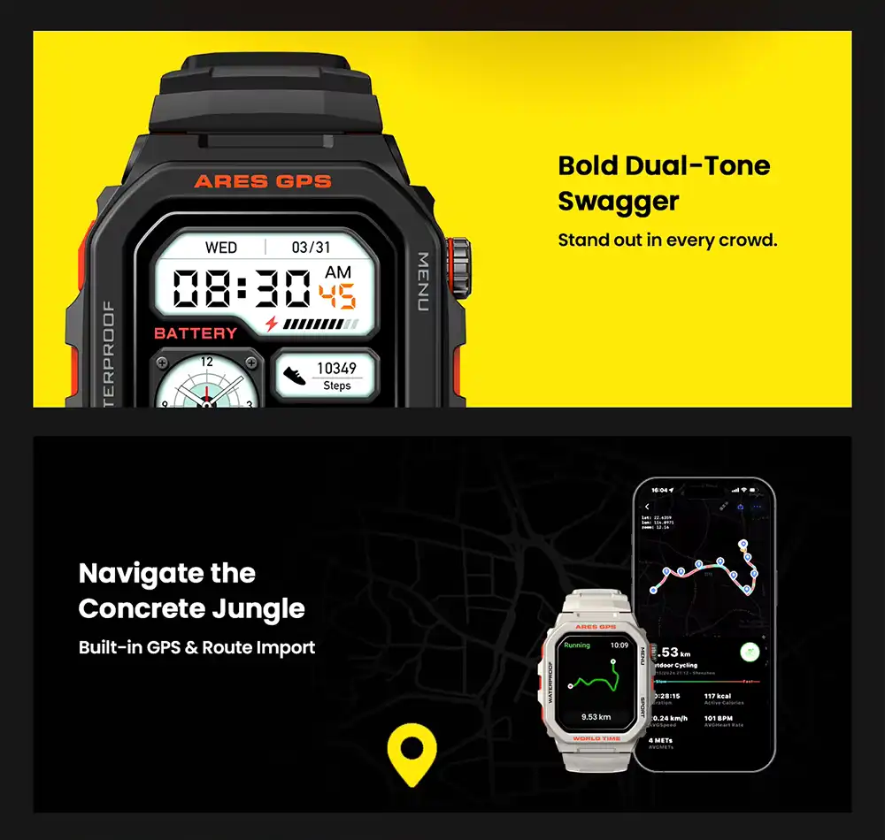 Zeblaze Ares GPS Rugged Smartwatch 2
