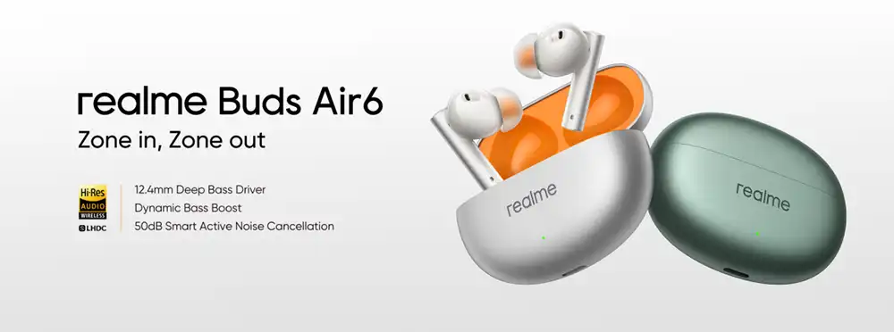 realme Buds Air 6 50dB ANC True Wireless Earbuds