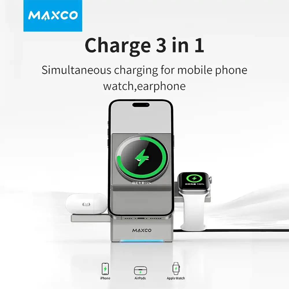 MAXCO MW11 Geometry Series 3-in-1 Wireless Charger 2