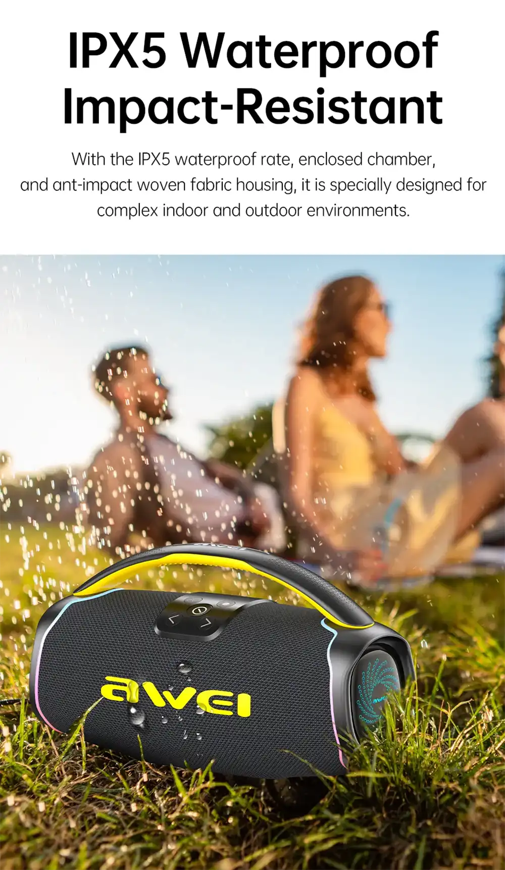 Awei KA16 60W Outdoor Portable Bluetooth Speaker 5