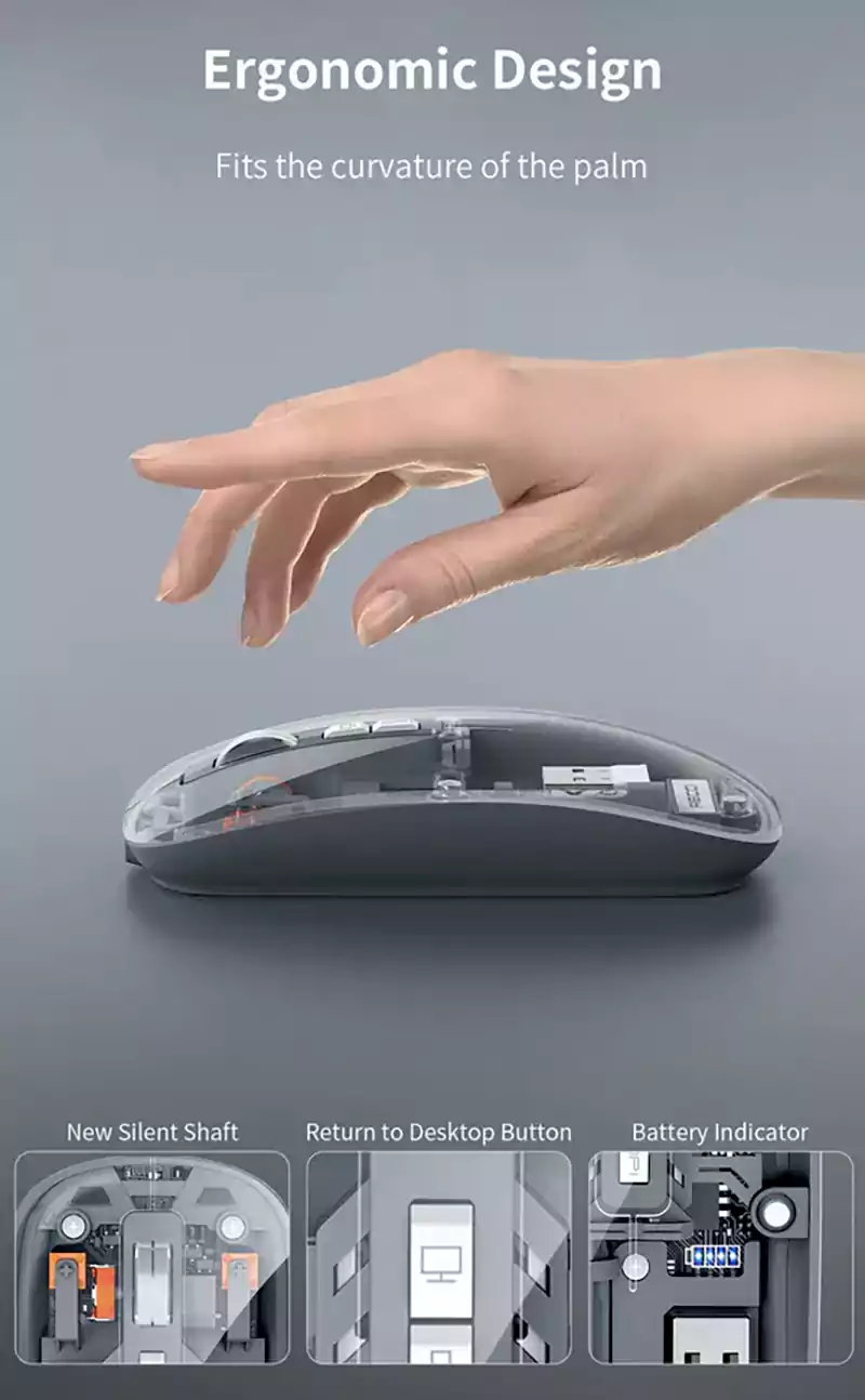 Recci RCS-M01 Space Capsule Multimode Wireless Mouse 4