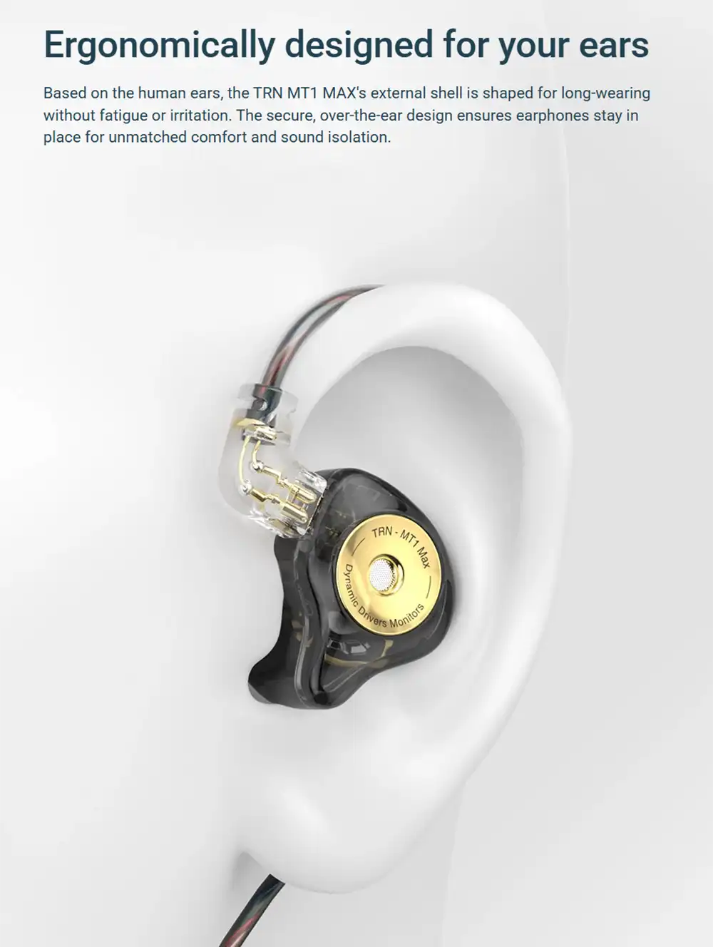 TRN MT1 Max Dual Dynamic Driver IEM Earphones 7