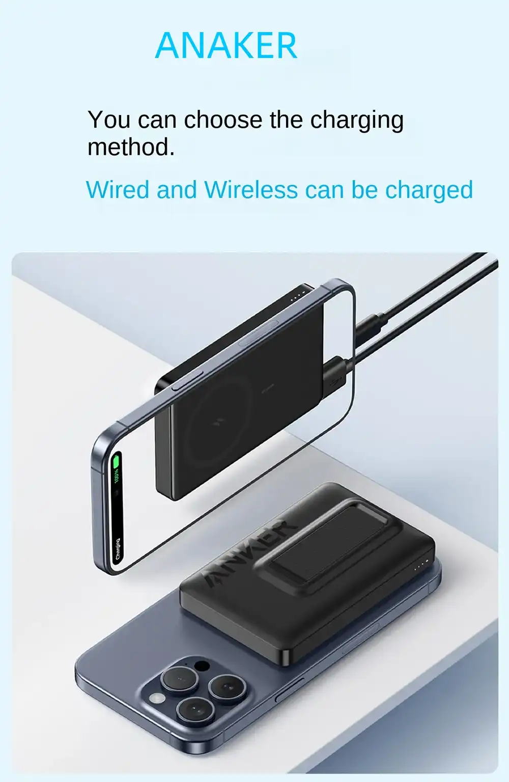 Anker A1652 Series 3 MagGo 10000mAh Magnetic Wireless Power Bank 3