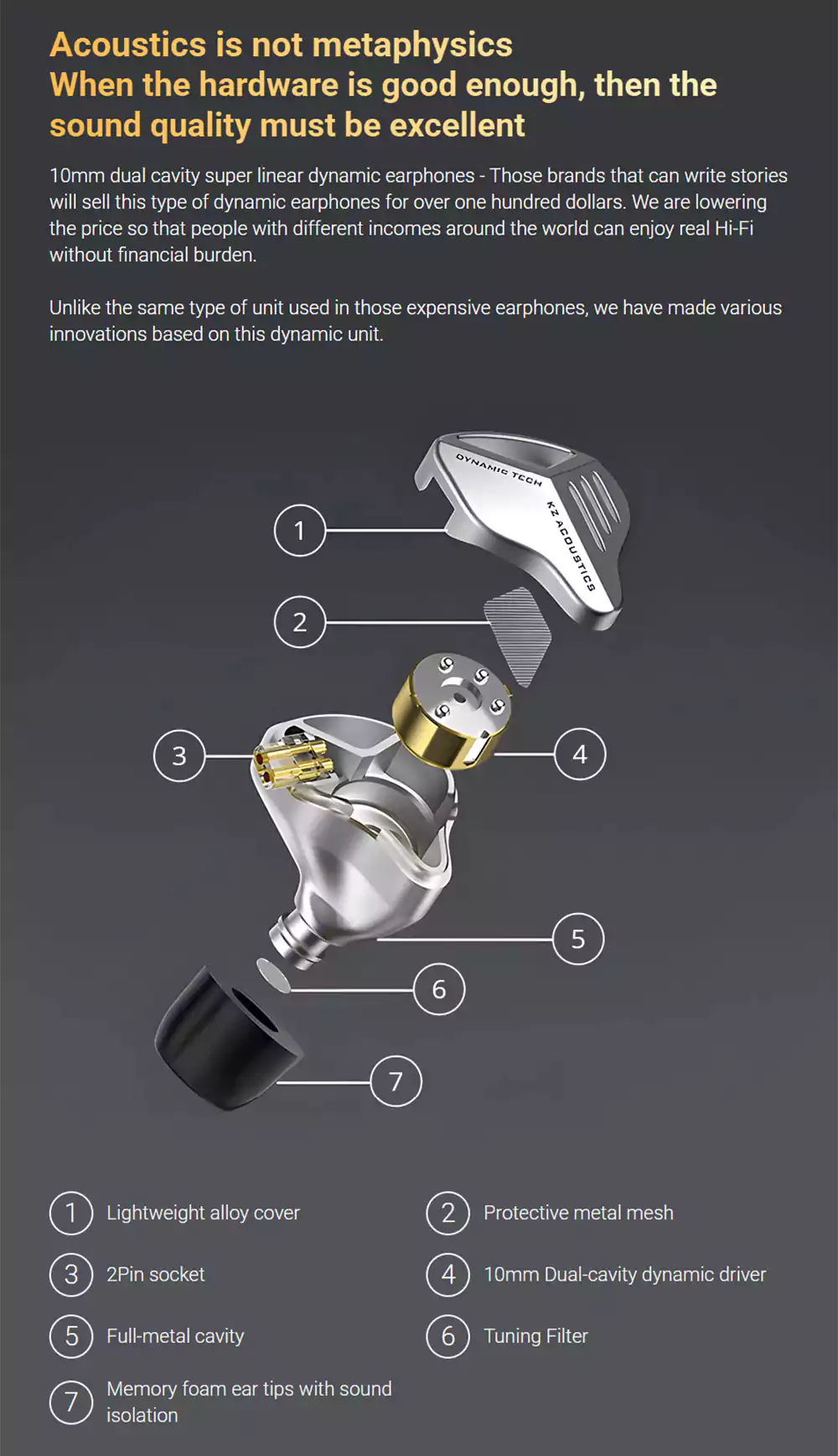 KZ ZVX Dual Dynamic Driver IEM Earphone 2