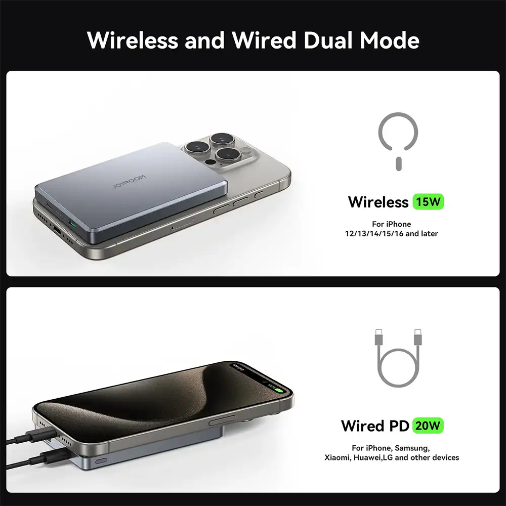Joyroom JR-PBM08 Pro 10000mAh 20W Metal Magnetic Wireless Power Bank 2