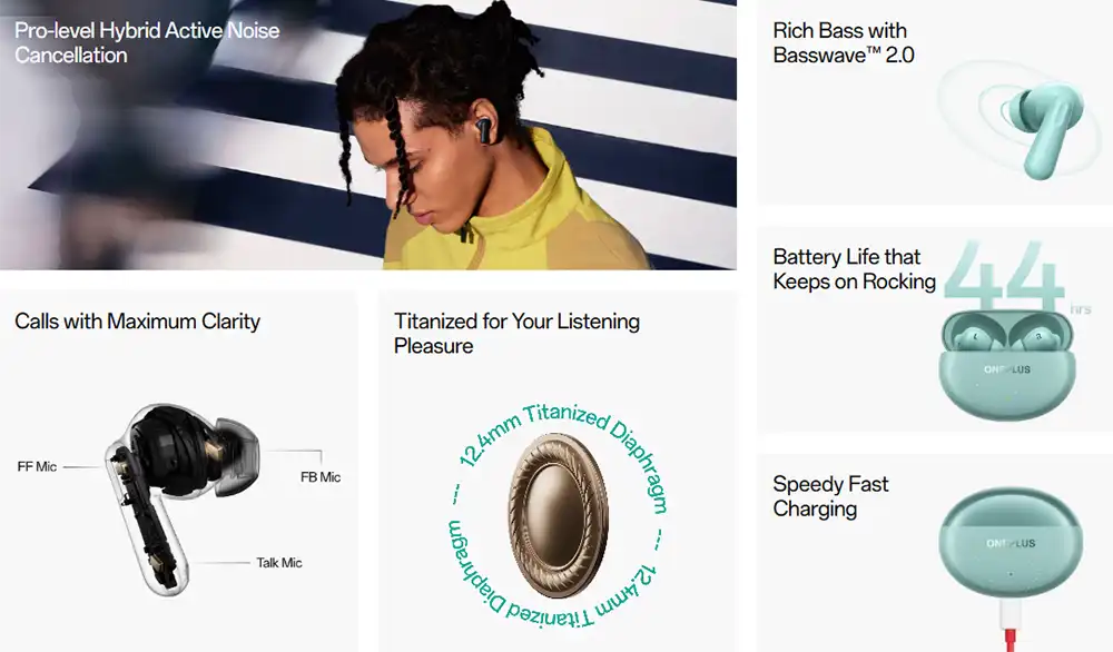 OnePlus Nord Buds 3 Pro ANC True Wireless Earbuds 2