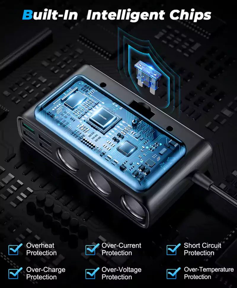 Joyroom JR-CL06 210W Car Charger with Cigarette Lighter 3