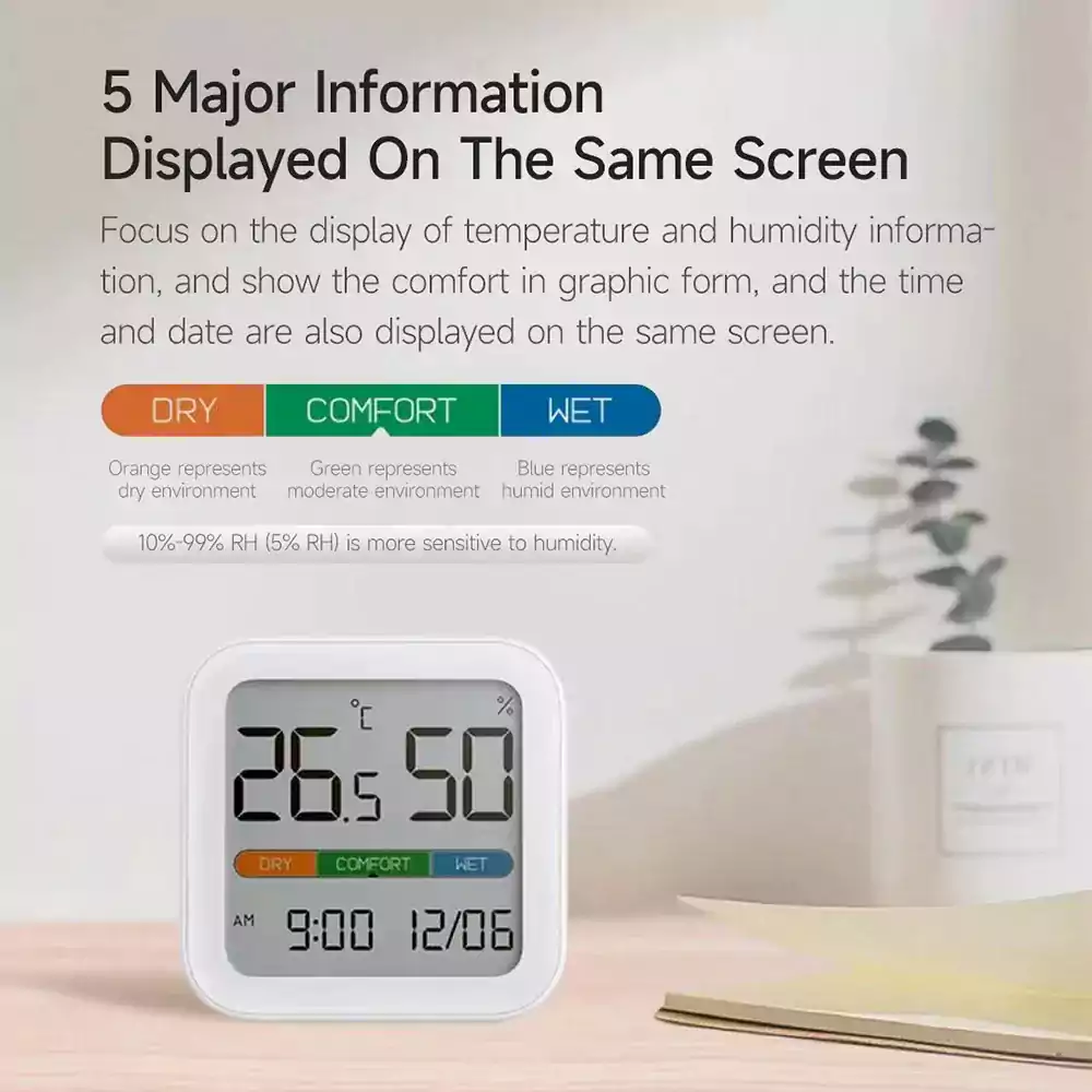 Xiaomi MIIIW S210 Comfort Temperature & Humidity Clock 3