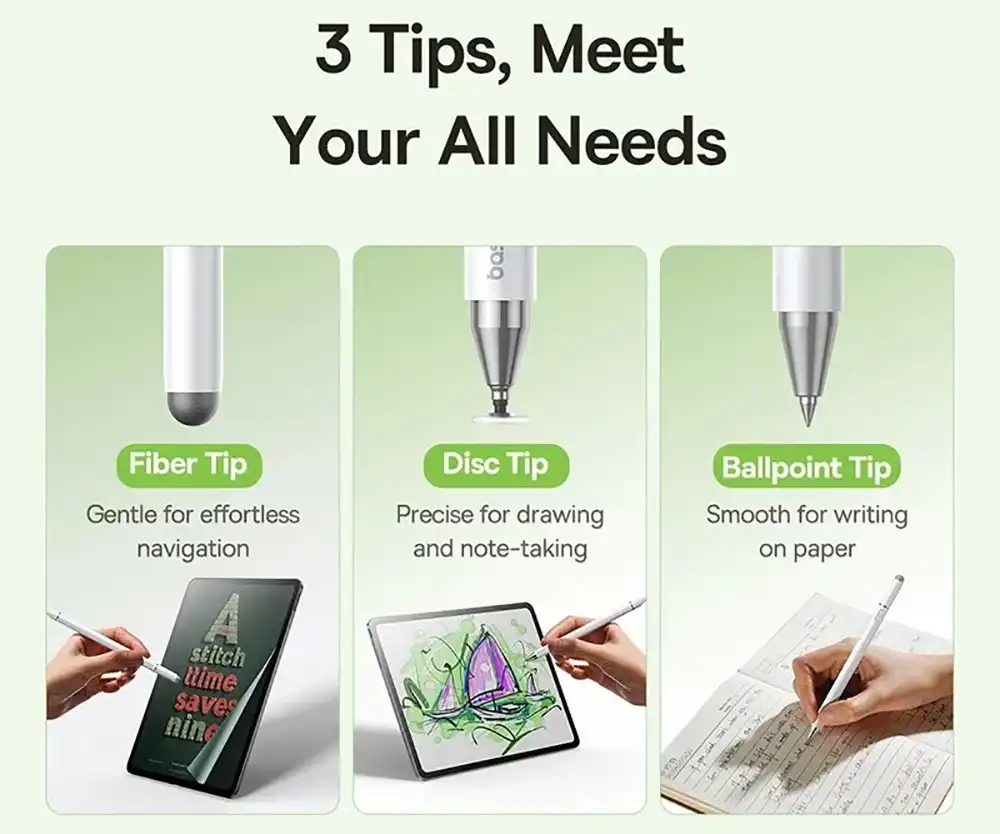 Baseus Smooth Writing III 3-in-1 Non-magnetic Stylus 2
