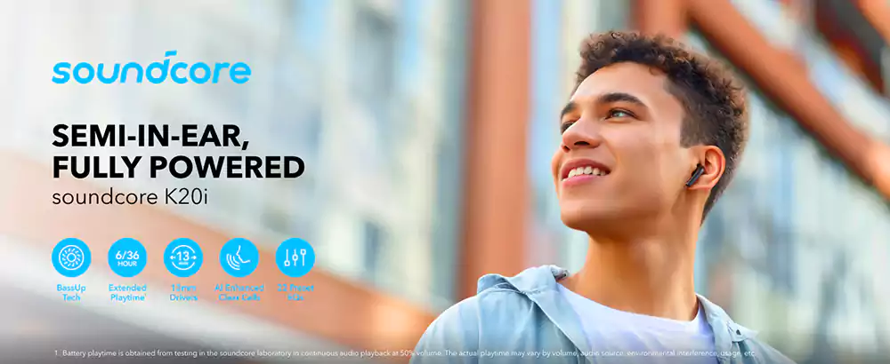 Anker SoundCore K20i Semi-In-Ear TWS Earbuds