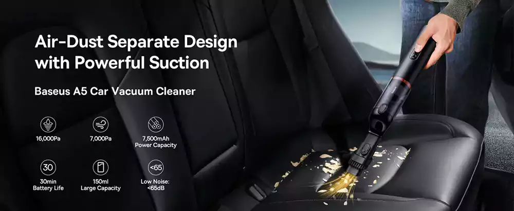 Baseus A5 Portable Car Vacuum Cleaner 2