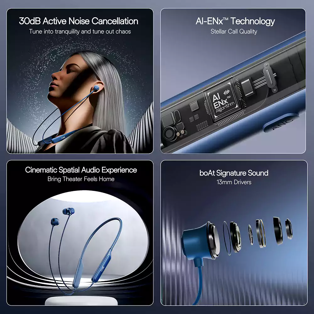 BoAt Rockerz 210 ANC Bluetooth Neckband Earphones 2