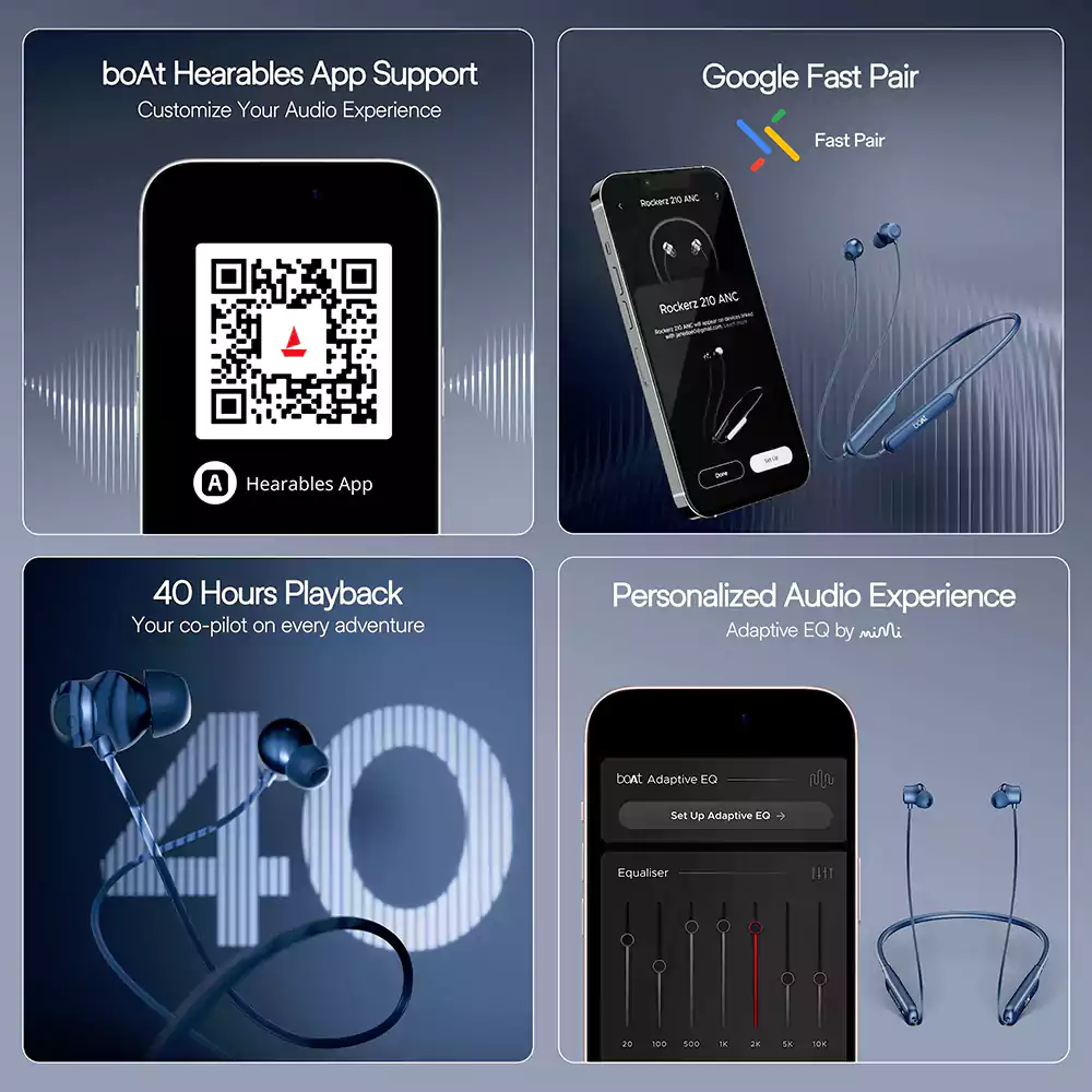 BoAt Rockerz 210 ANC Bluetooth Neckband Earphones 3
