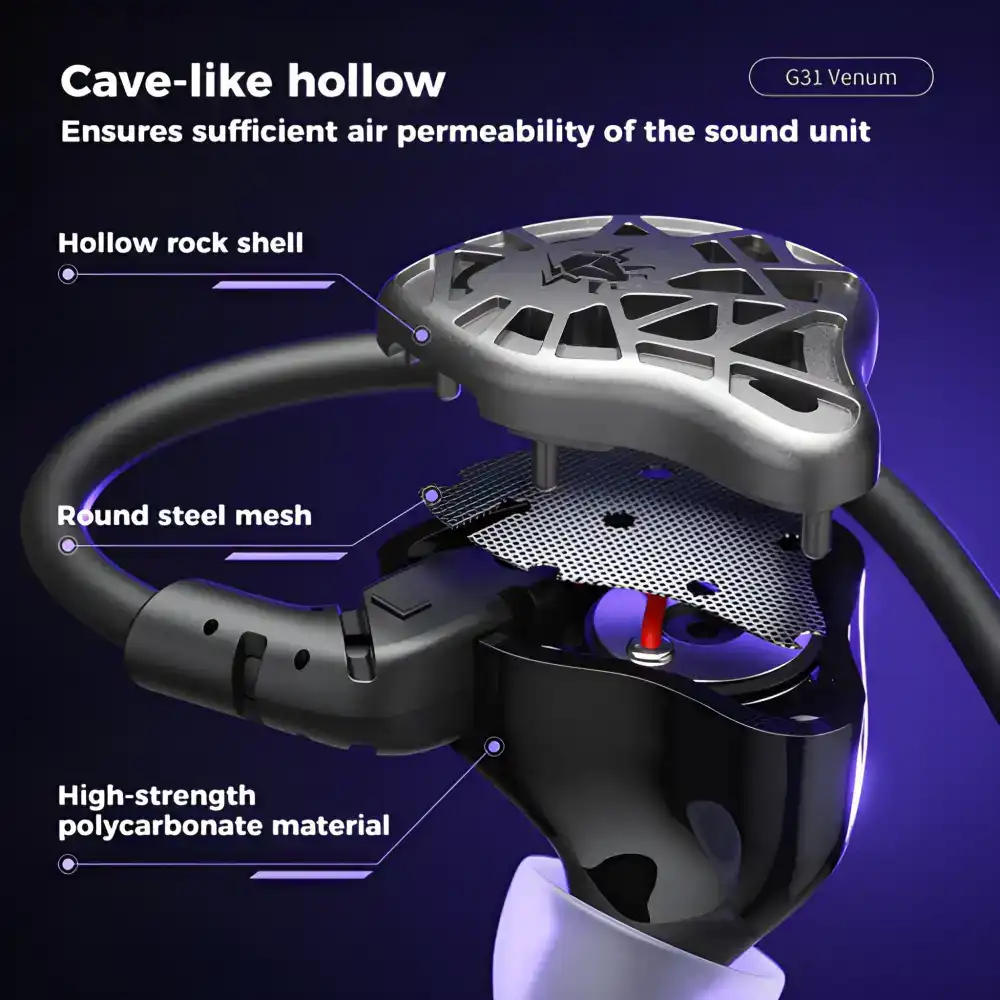 Plextone G31 VENOM HiFi Gaming Earphone 3