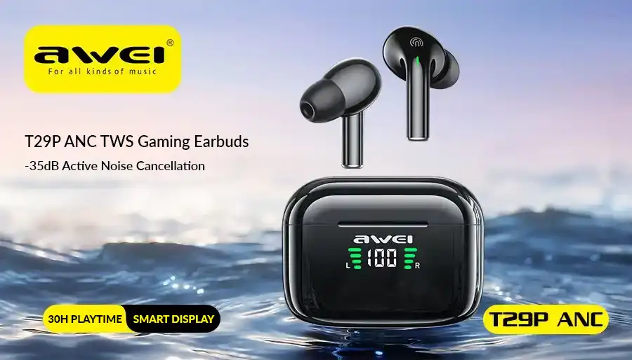 Awei T29P ANC TWS Gaming Earbuds Gadget Track BD