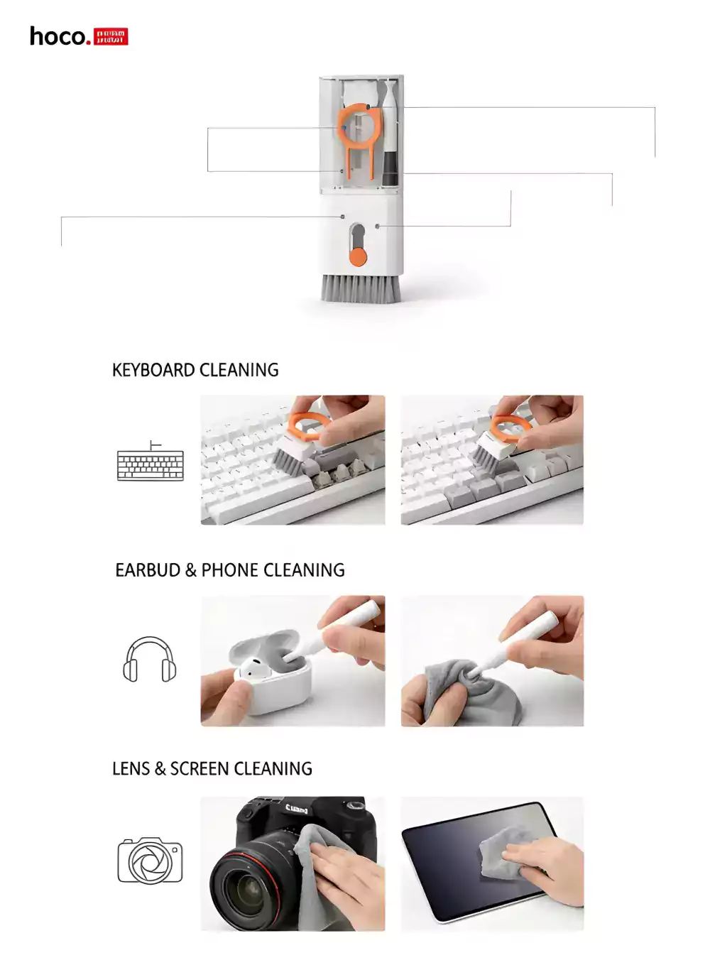 Hoco UT2 10-in-1 Digital Cleaning Kit