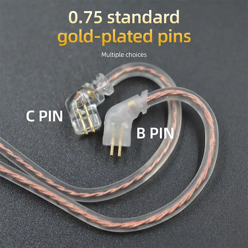 KZ OFC Flat Earphone Upgrade Cable 3.5mm 3