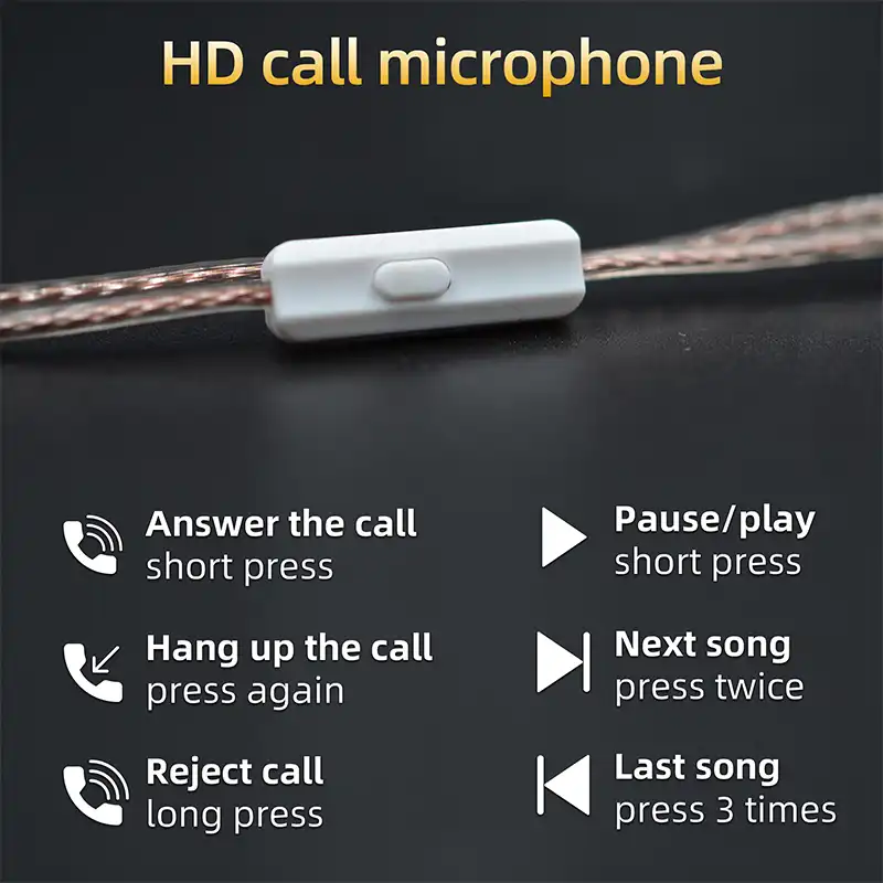 KZ OFC Flat Earphone Upgrade Cable 3.5mm 5