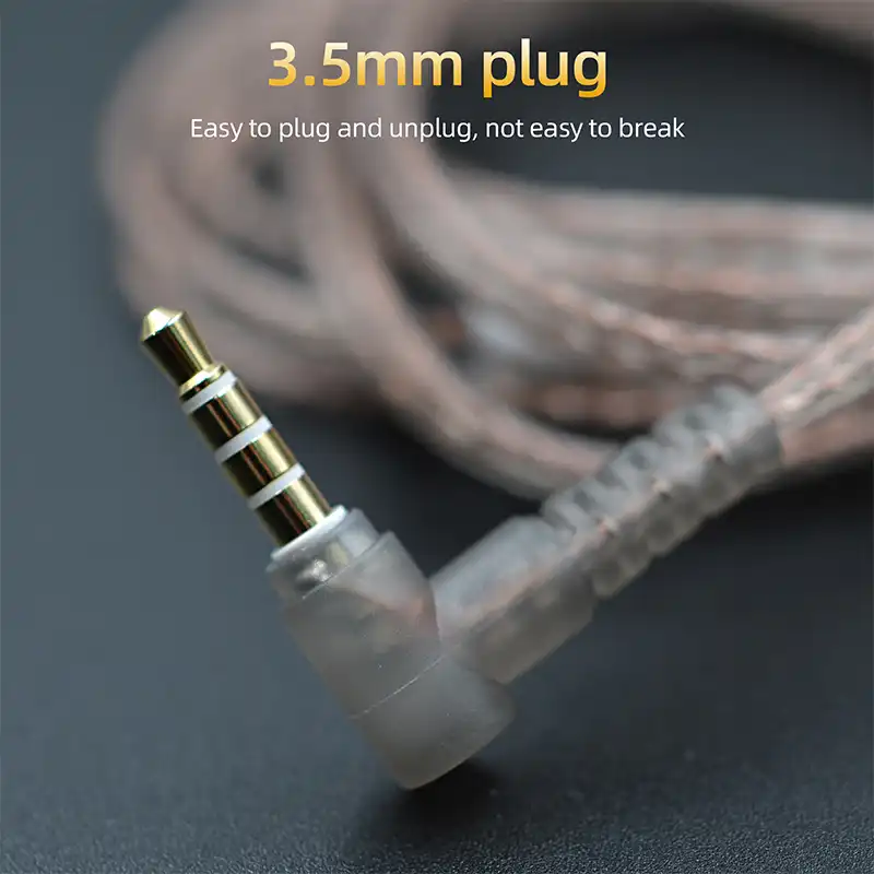 KZ OFC Flat Earphone Upgrade Cable 3.5mm 6