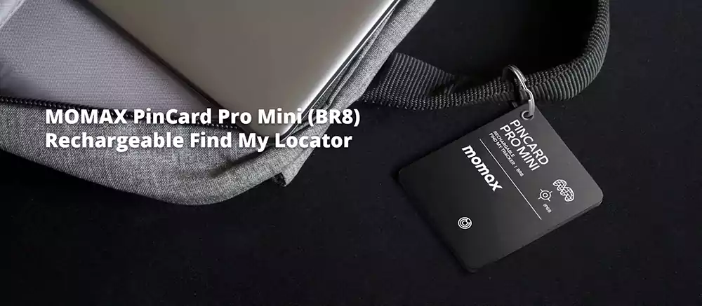 MOMAX BR8 PinCard Pro Mini Rechargeable Find My Locator 1